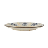 Bloomingville Leonie Teller in Beige/Blau, 16cm, aus Steingut