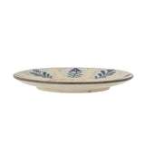 Bloomingville Leonie Teller in Beige/Blau, 16cm, aus Steingut