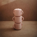 Mushie Snackbecher, Blush, aus Silikon, BPA-frei