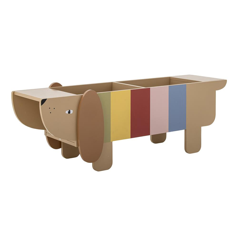 Bloomingville MINI Charlie Bücherständer, Braun, Bücherregal, Hund, Kinderzimmer, dänisches Design