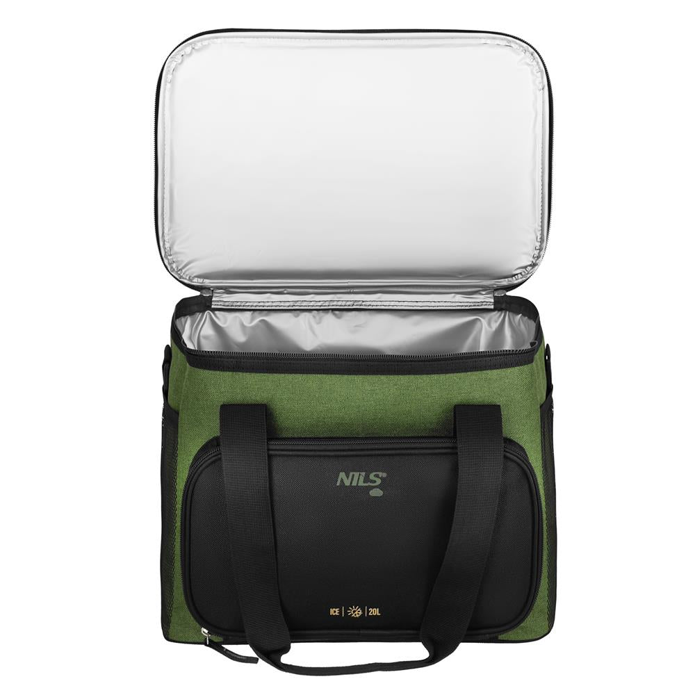 NILS CAMP Kühltasche 20L in Grün - kompakte Thermotasche für Picknick, Camping & Alltag
