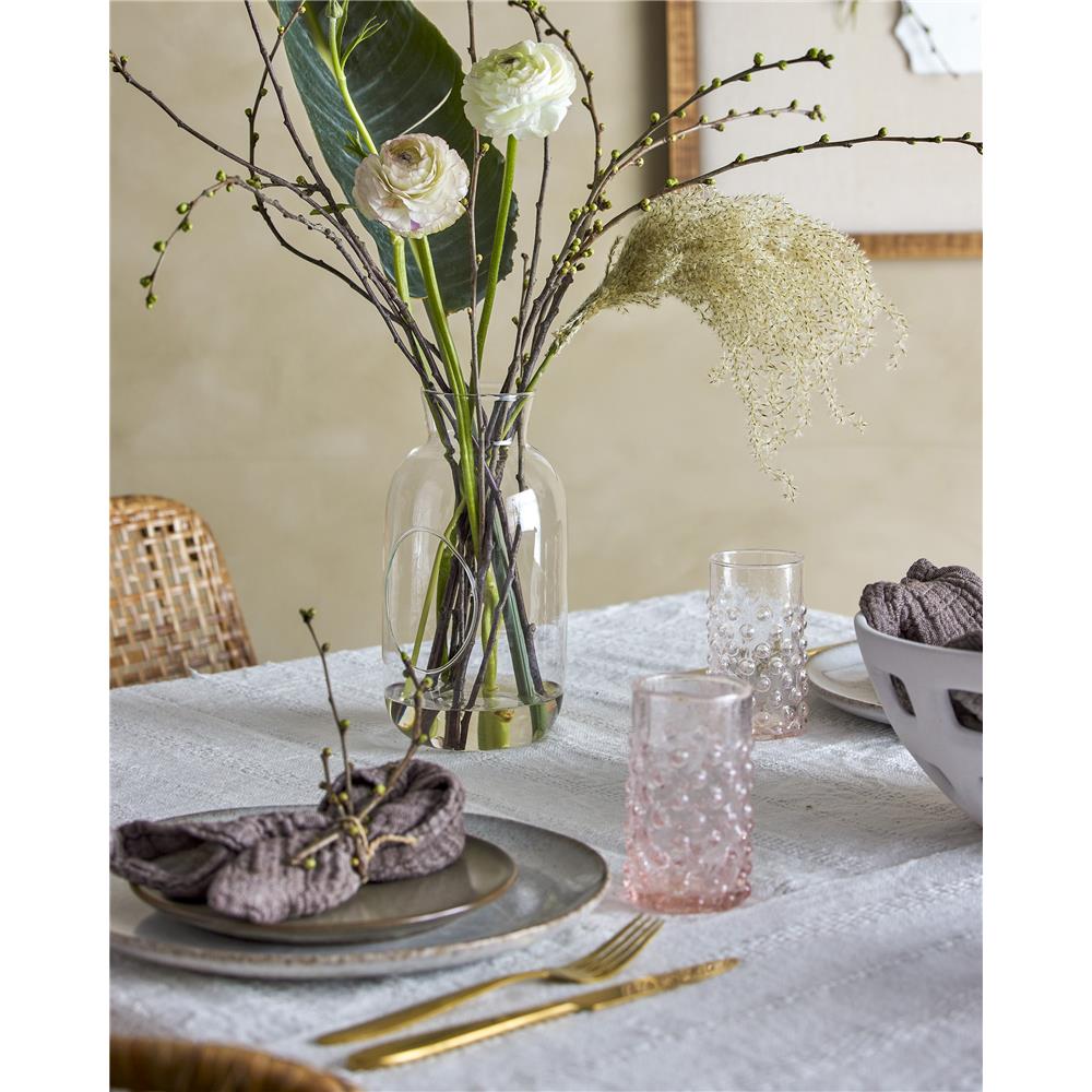 Bloomingville Brynild Blumentopf, D12xH24 cm, aus Glas mit Korkdeckel