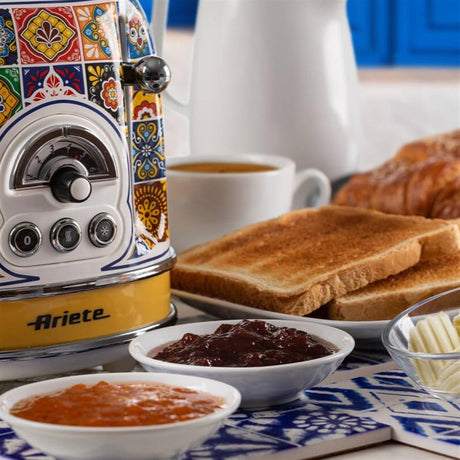Ariete Positano Toaster, Mediterranes Design, 2-Scheiben-Toaster mit 6 Bräunungsstufen