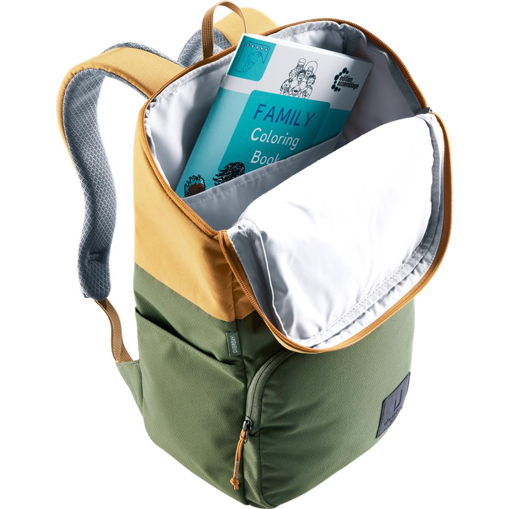 Deuter Overday, Kinderrucksack, khaki-cinnamon (grün), 15L, für Kinder ab 10 Jahre