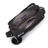 Kipling ABANU S, Kleine Umhängetasche, Black Noir (schwarz), Schultertasche mit verstellbarem Schultergurt