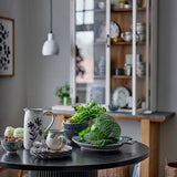 Bloomingville Eimy Krug 1898 ml blau - Steingut Krug mit Blumenmotiv für Küche & Tischdeko