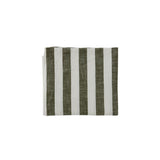 OYOY Tischdecke Bio-Baumwolle 260 x 140 cm Streifen Weiß Olive