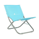NILS CAMP Strandstuhl mit Kissen Blau - klappbarer Outdoorstuhl für Strand & Camping