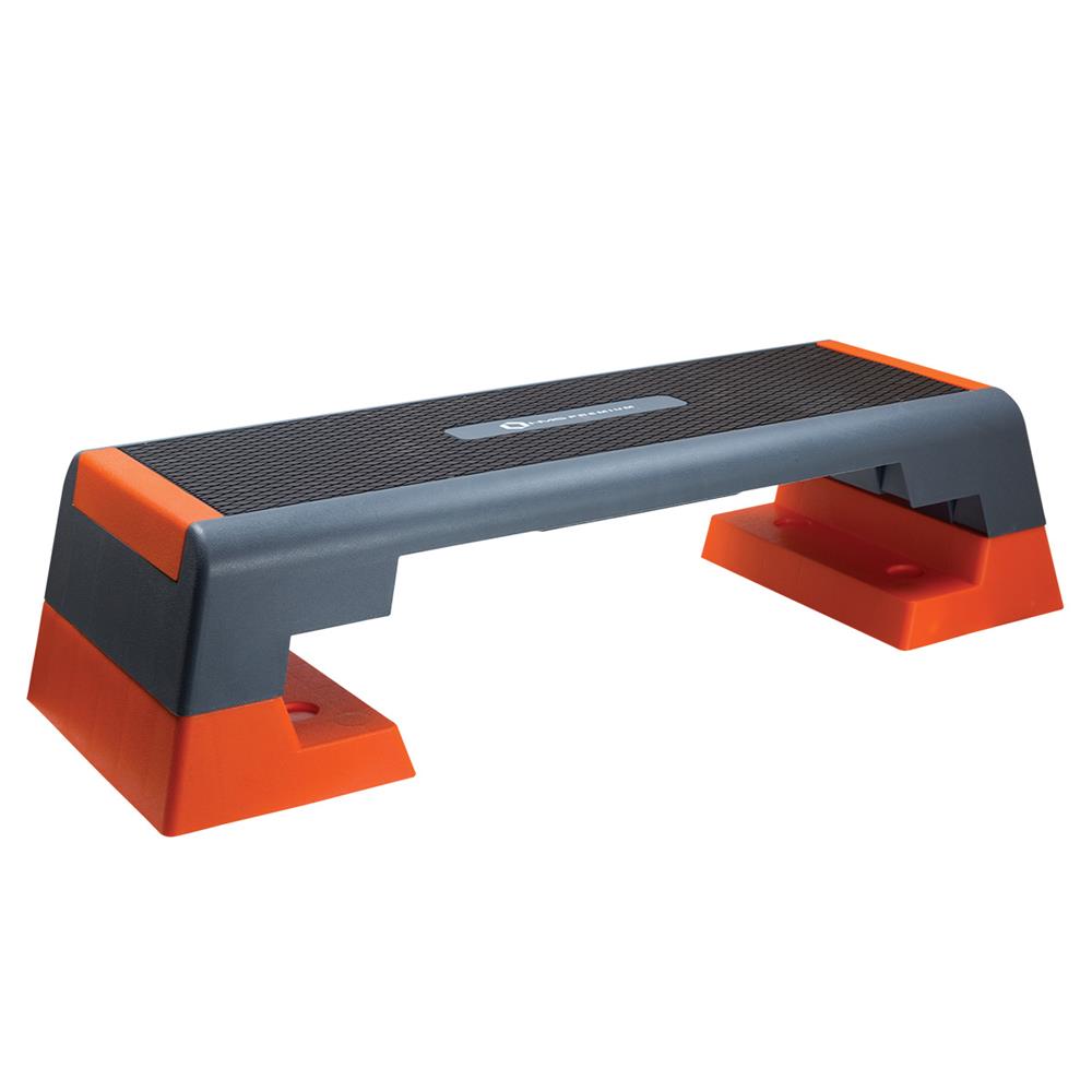 HMS Premium AS007 Aerobic-Steppbrett Schwarz/Orange höhenverstellbar bis 300 kg
