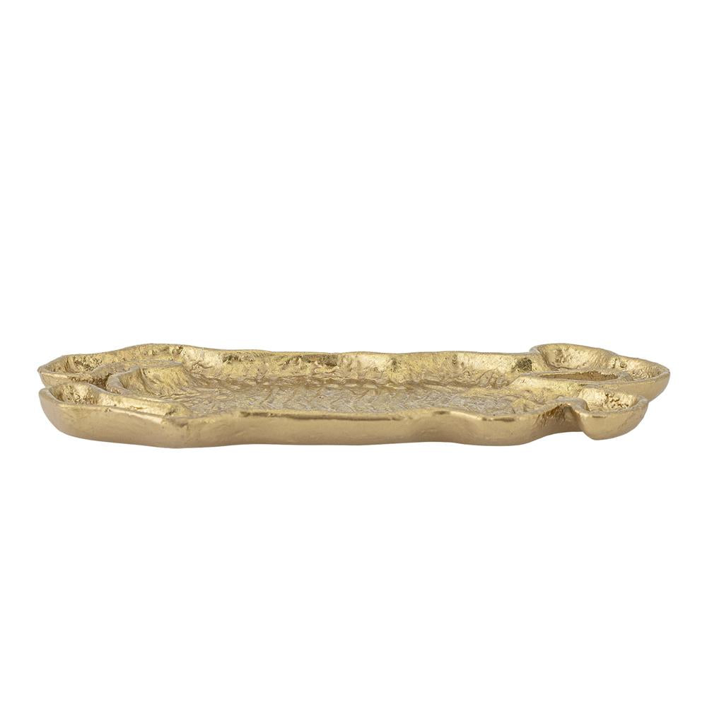 Bloomingville Lester Tablett Gold Gusseisen 9x19,5cm
