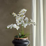 Bloomingville Orchid Kunstpflanze Weiß 84 cm mit Topf