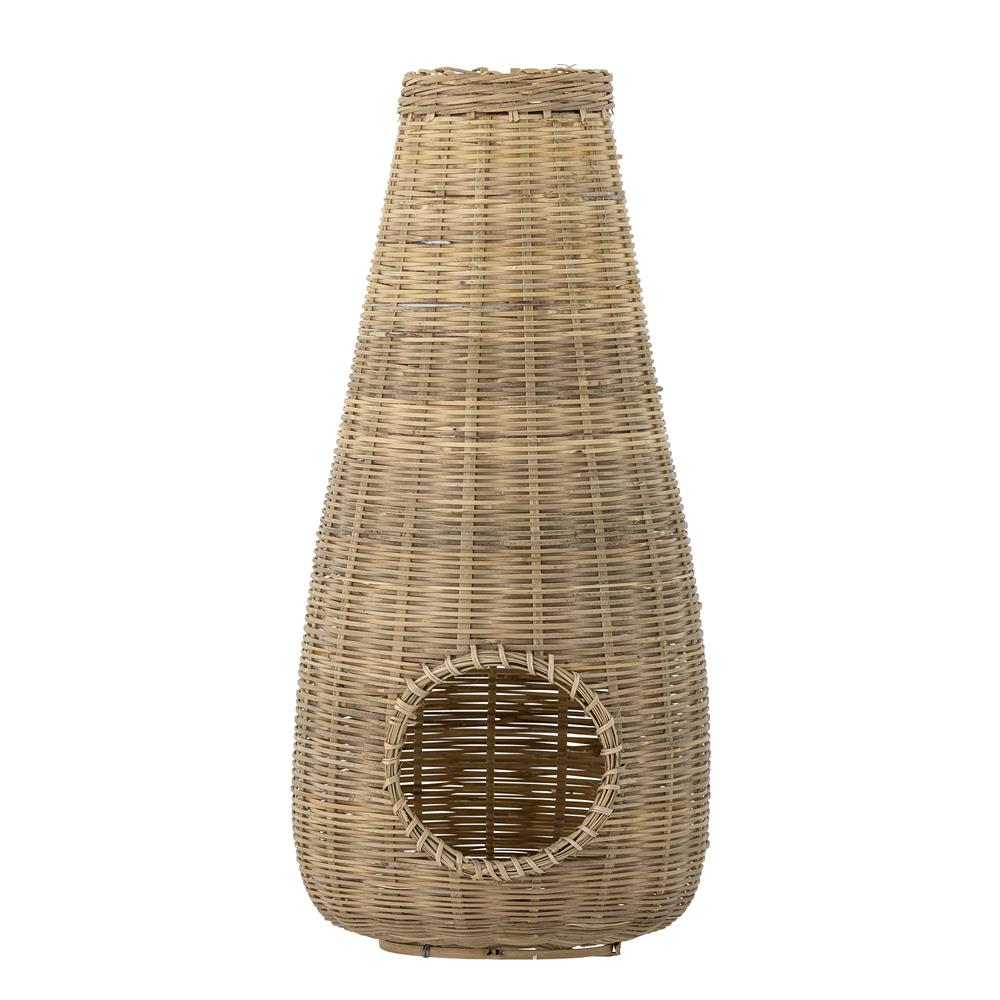 Bloomingville Ottine Laterne Natur Bambus D24xH50 cm – große geflochtene Laterne