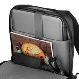NILS Laptop Rucksack 15L Schwarz - mit USB- und USB-C-Anschlüssen Arbeit Schule Uni Reisen
