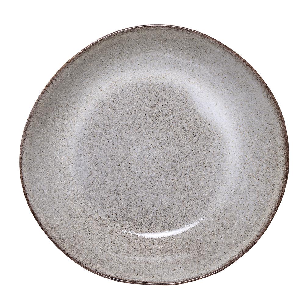 Bloomingville Sandrine Suppenteller, Natur, 22cm, Steingut, dänisches Design
