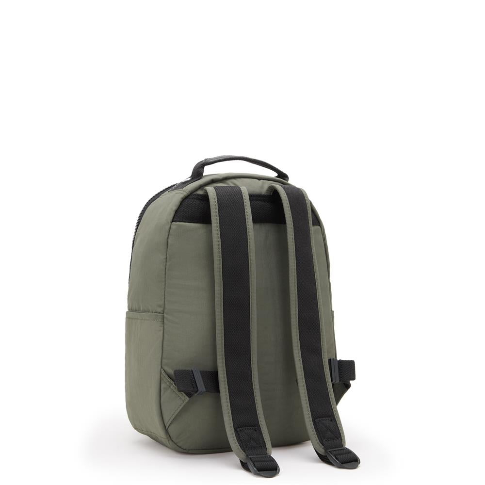 Kipling SEOUL S, Kleiner Rucksack, Green Moss (grün), 14L, mit 11-Zoll-Tabletfach