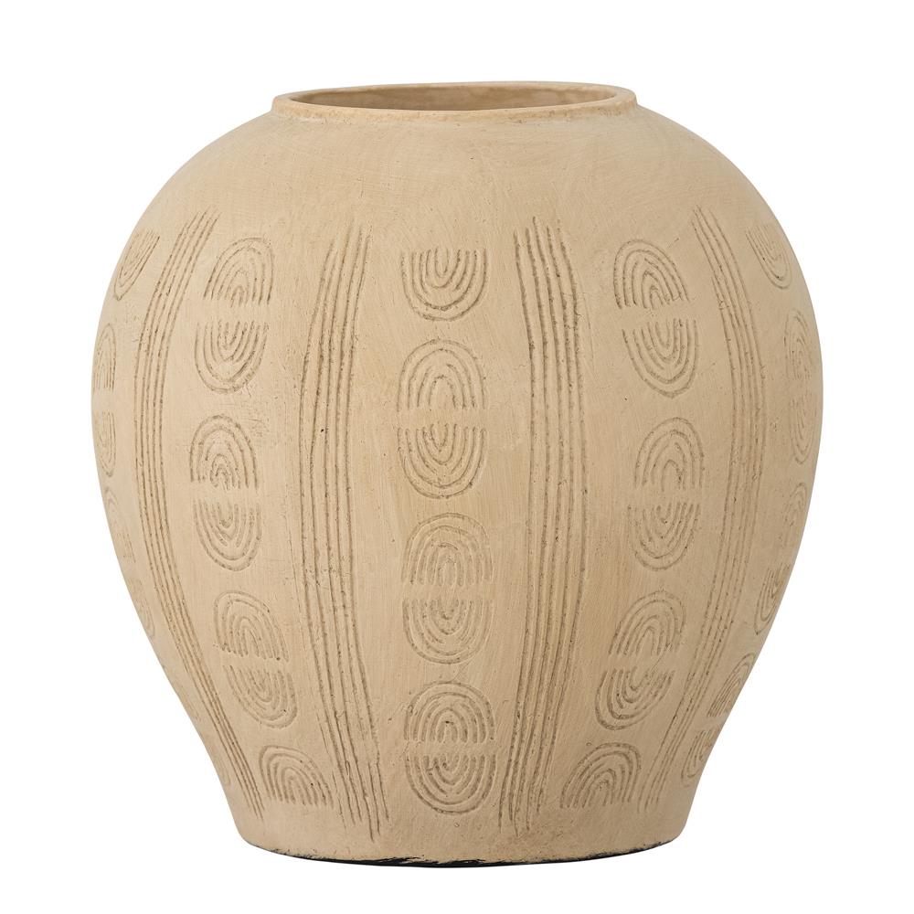 Bloomingville Taym Deko‑Vase natur D20 cm aus Terrakotta – dekorative Vase für Wohnzimmer & Flur