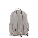 Kipling SEOUL L, Großer Schulrucksack mit 15-Zoll-Laptopfach, 27L, Grey Gris (grau)