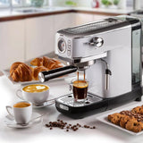 Ariete Moderna Espressomaschine Slim, Weiß, Siebträgermaschine, 1-Tassen-Kaffeemaschine