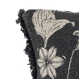 Bloomingville Mali Kissen, Schwarz, mit recycelter Baumwolle L50 x B50 cm