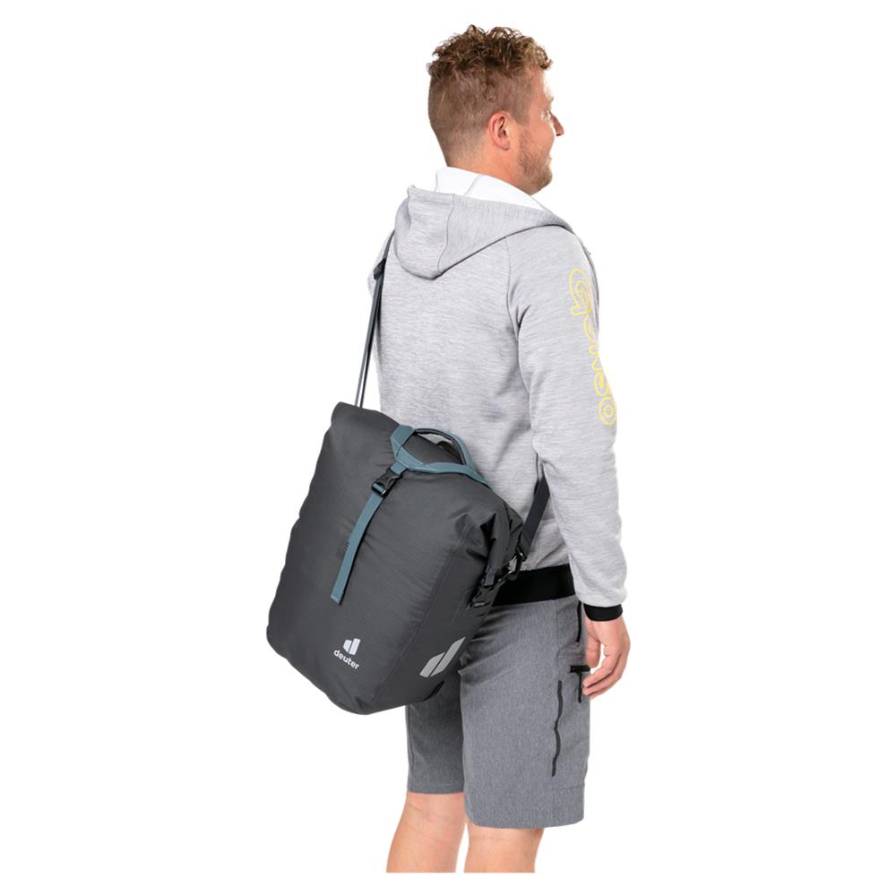 deuter Weybridge, Fahrradtasche, graphite (grau), 20L+5L, mit Bagfix-Halterung
