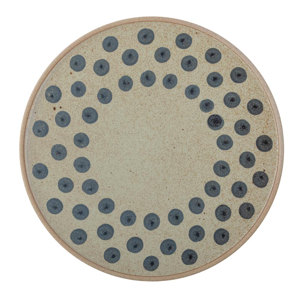 Bloomingville Tinni Teller blau D28,5 cm aus Steingut – Essteller für Küche & Tischdeko