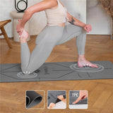 Yogamatte 183 x 61 x 0,8 cm Fitnessmatte Grau Gymnastikmatte rutschfest | HMS YM10