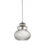 Bloomingville Sybia Hängeleuchte Grau Glas 33cm Pendelleuchte elegant