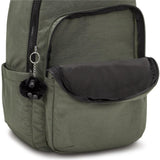 Kipling SEOUL L, Großer Rucksack, Green Moss (grün), 27L, mit 15-Zoll-Laptopfach
