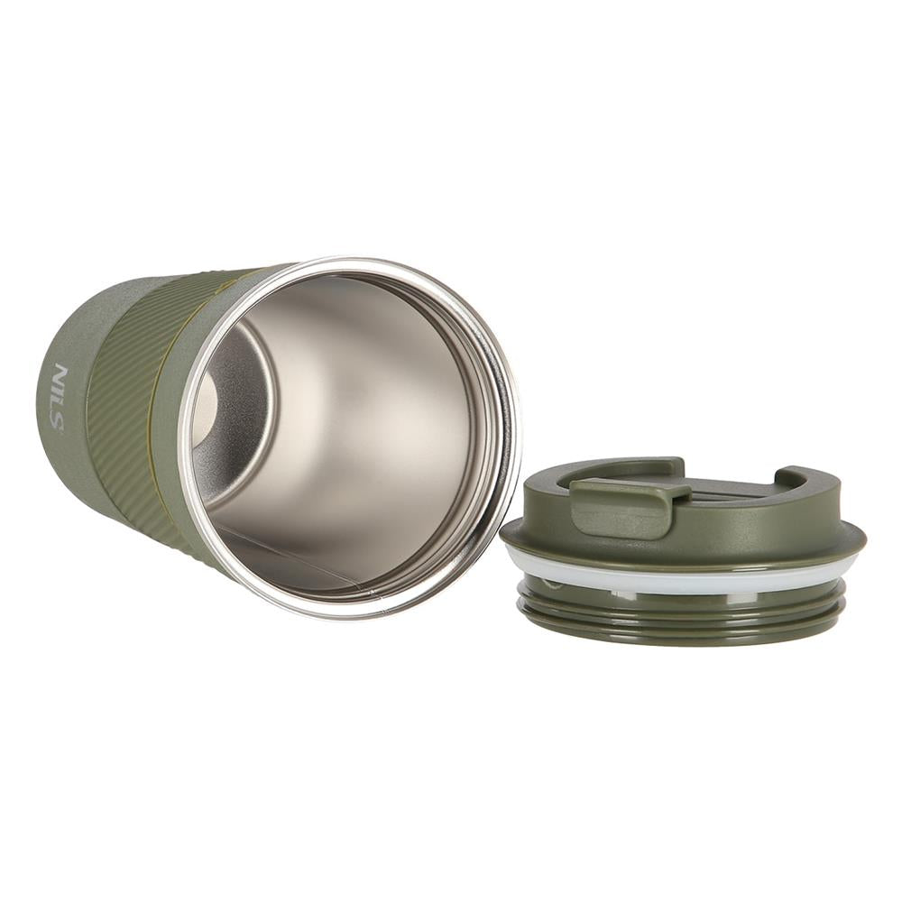 NILS Thermobecher 500 ml Edelstahl grün auslaufsicher Coffee-to-go-Becher für Camping Reisen Alltag