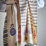 Bloomingville Ornamentia Küchenhandtuch Bunt Baumwolle 2er Set Weihnachtstuch