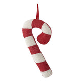 Bloomingville Kunai Weihnachtsanhänger Zuckerstange Rot Polyester Weihnachtsdeko