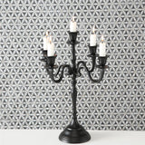 BOLTZE Kerzenleuchter Victoria Schwarz Aluminium 40 x 30 cm für 5 Kerzen
