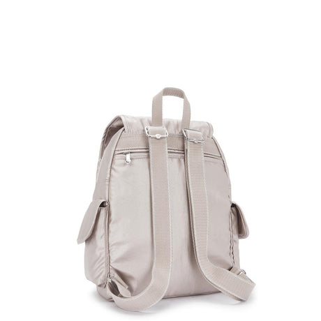 Kipling CITY PACK S, Kleiner Rucksack, Metallic Glow (beige), 9L, Kompakt & Stylisch