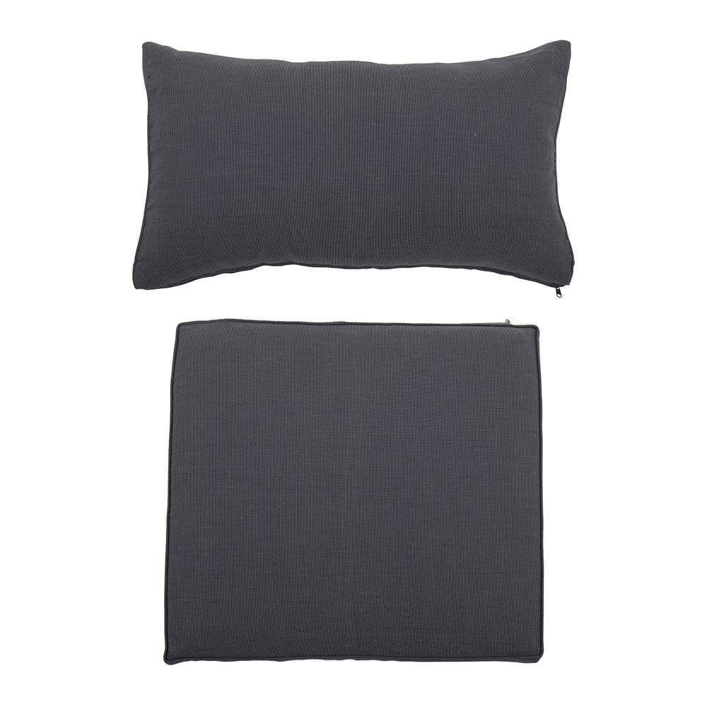 Bloomingville Mundo Kissenbezug (Keine Füllung) 2er Set Grau – Polyester Ersatzhüllen