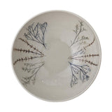 Bloomingville Bea Servierschüssel, Natur, 3,5L, Steingut, mit Blumenmotiv, dänisches Design