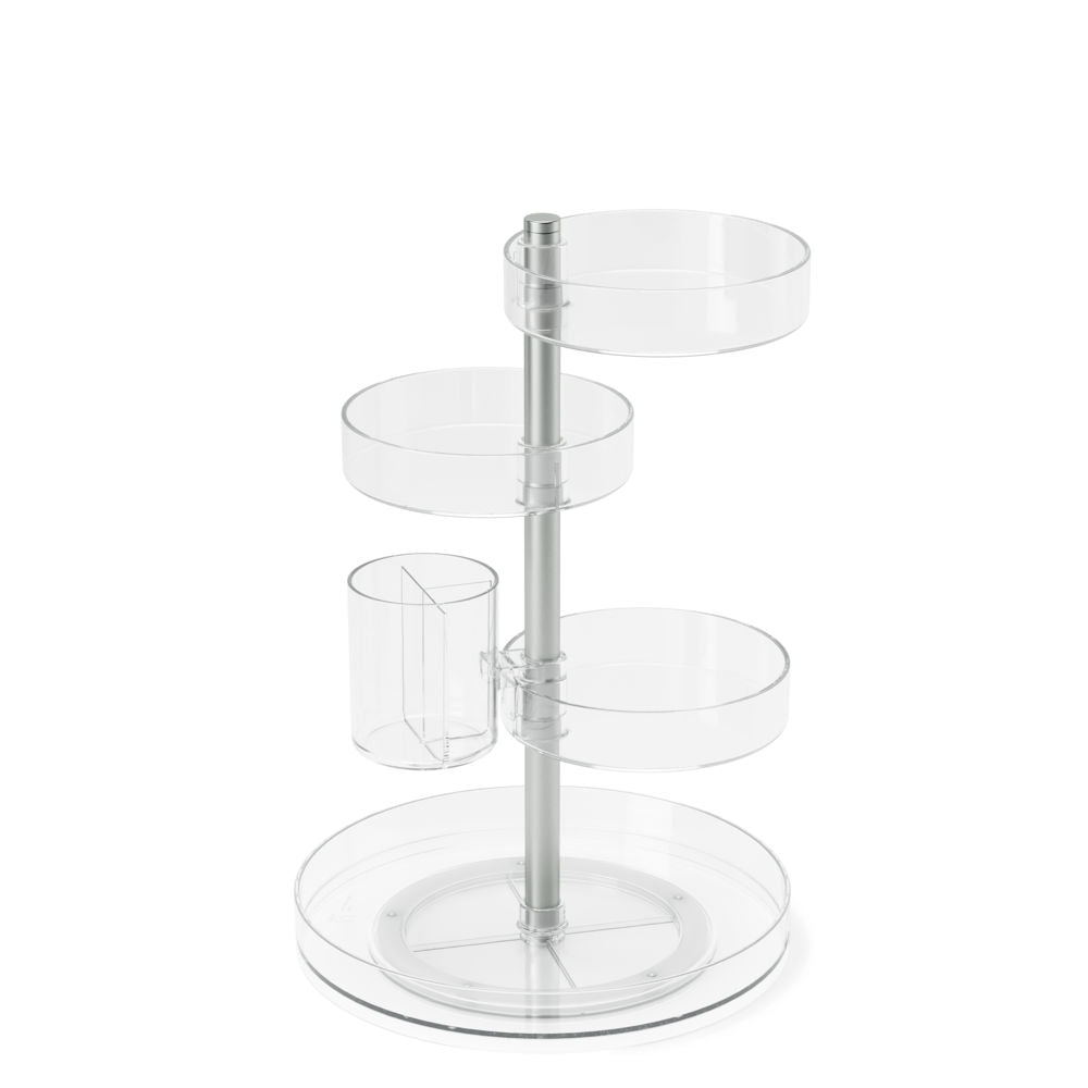 Umbra Pirouette Kosmetik-Organizer Drehbar Transparent Kunststoff 23 x 23 x 35 cm