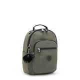 Kipling SEOUL S, Kleiner Schulrucksack mit 11-Zoll-Tabletfach, 14L, Green Moss (grün)