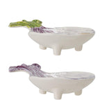 Bloomingville Mimosa Zwiebel Schale 2er Set Lila/Grün Steingut Schale Dekoschale dänisches Design