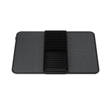 Umbra Udry Geschirr Abtropfgestell und Mikrofaser Abtropfmatte, Faltbar, Platzsparend, 61 x 45 cm, in Schwarz
