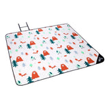 NILS CAMP Picknickdecke Wald 195x200 cm - Outdoor Decke für Strand, Garten & Camping