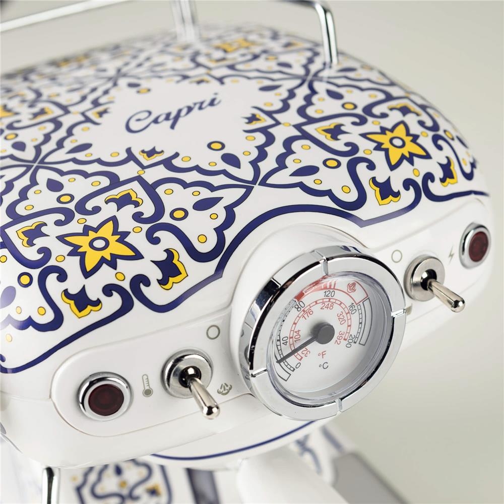 Ariete Capri Espressomaschine, Mediterranes Design, Siebträger Kaffeemaschine, 15 Bar