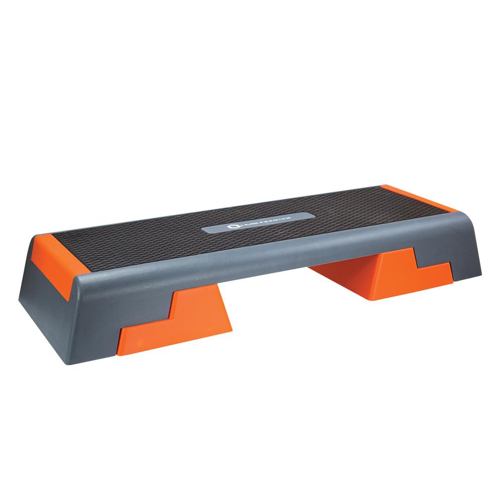 Aerobic-Steppbrett Schwarz/Orange höhenverstellbar bis 300 kg | HMS Premium AS007
