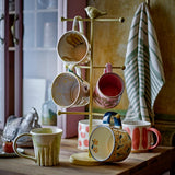 Bloomingville Kayce Becher bunt aus Steingut – 3er Set für Kaffee, Tee & Küche