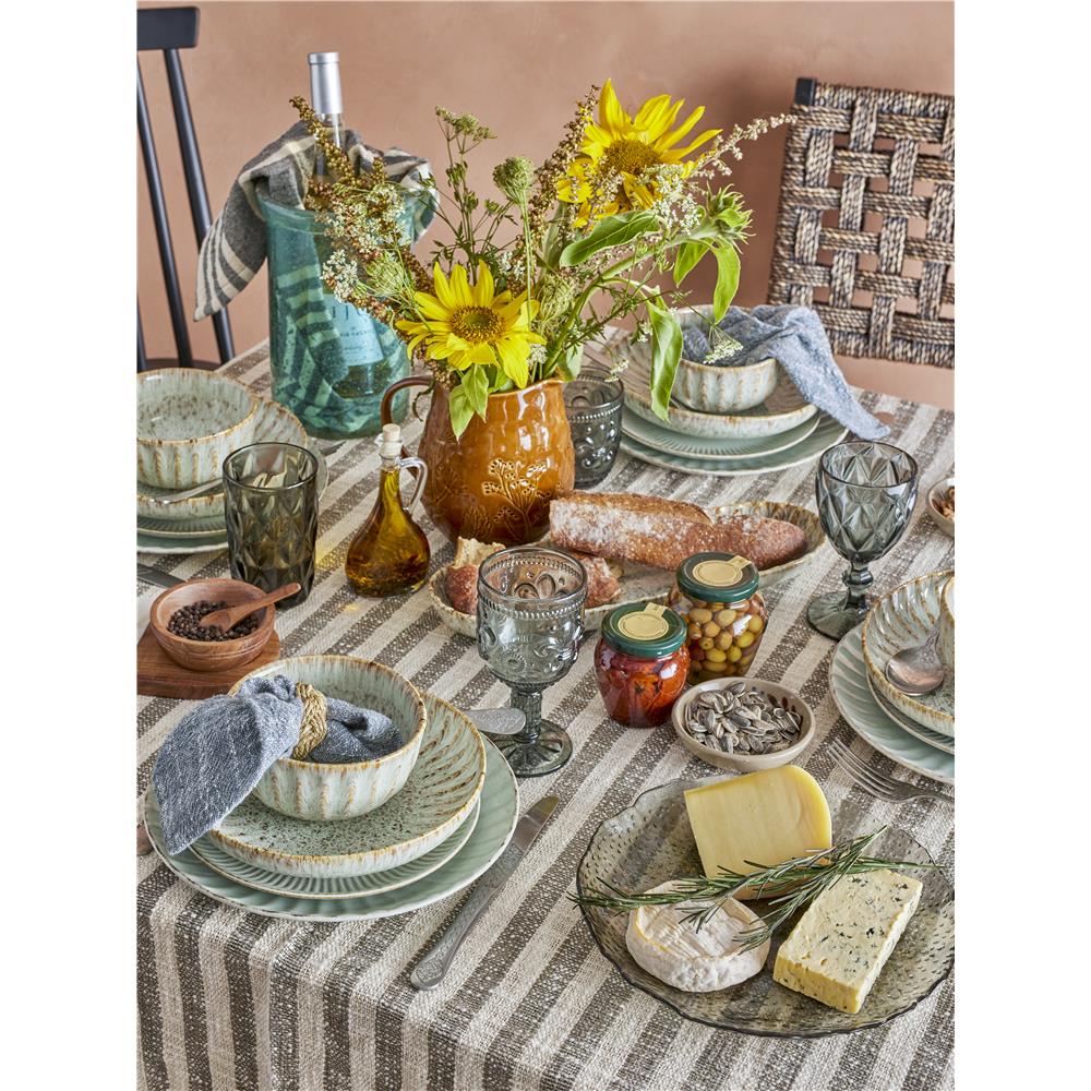 Bloomingville Catia Teller, Grau, Glas, 25 cm, dänisches Design