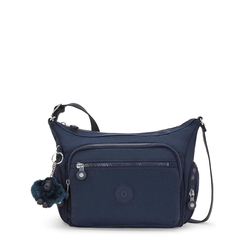 Kipling GABBIE S, Kleine Umhängetasche, Blue Bleu 2 (blau), Schultertasche mit vielen Fächern