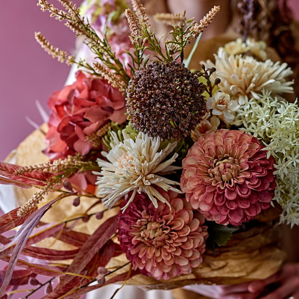 Bloomingville Allium Kunstblume Stiel Braun 9x70cm