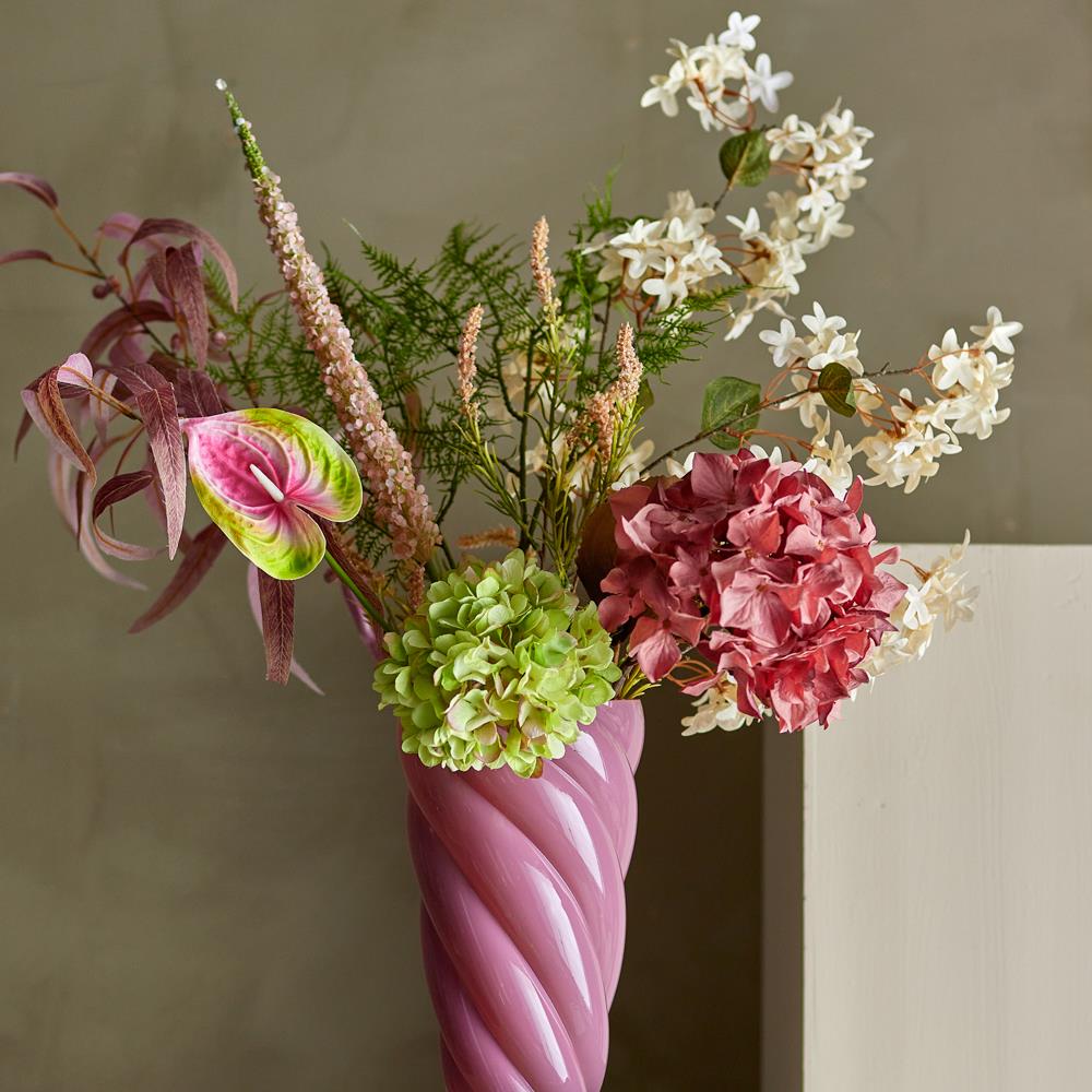 Bloomingville Hydrangea Hortensie Kunstblume Rose Stiel 65 cm