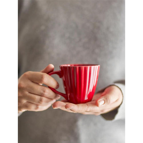 Bloomingville Latina Becher, Rot, Steingut, 220 ml, Tasse, dänisches Design