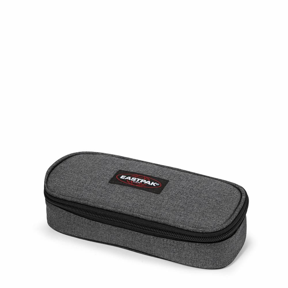 Eastpak OVAL SINGLE, Federmäppchen, Black Denim (grau), mittelgroße Federmappe, Federtasche