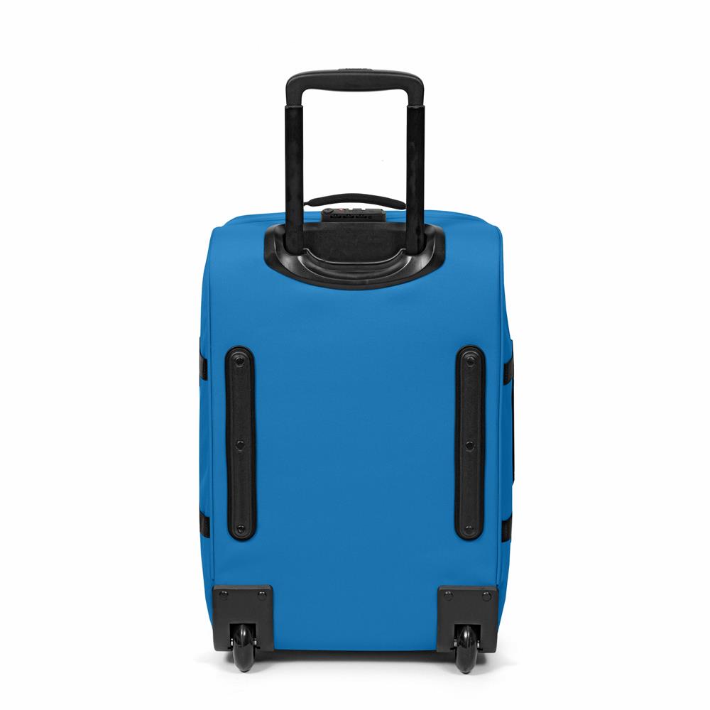 Eastpak TRANVERZ S, Kleiner Reisetrolley, Bubble Blue (blau), 42L, Rollkoffer mit 2 Rädern und TSA-Schloss